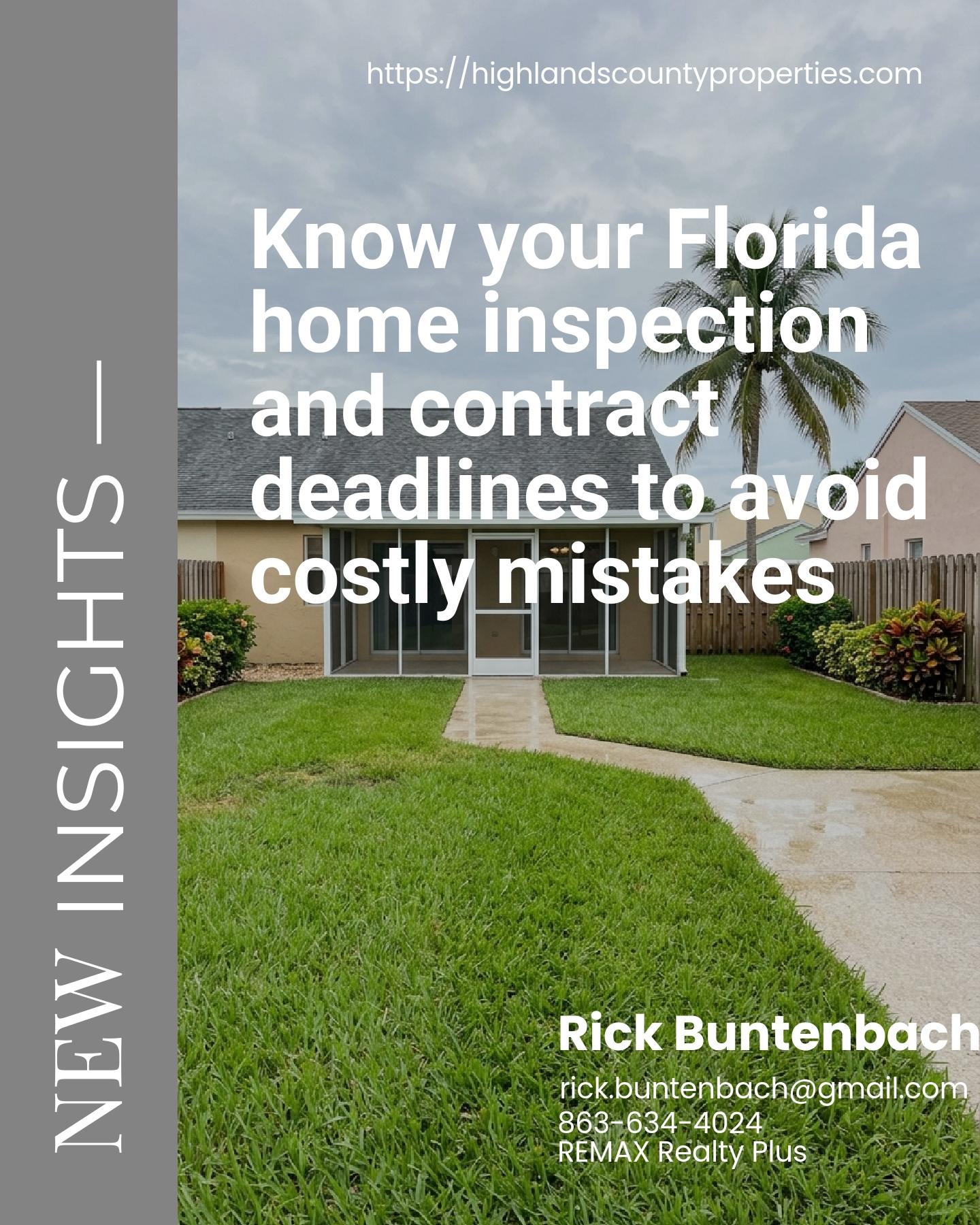 Looking to Sell or Buy- call me for an explanation of Florida Contracts. Here’s a quick list-